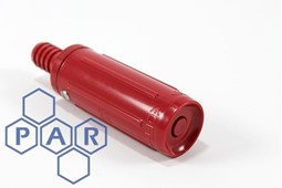 red plastic fire nozzle x ¾" hose tail