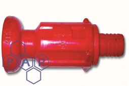 red mushroom fire nozzle x ¾" hose tail